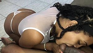 how's that thick cock stretching her tight little brazilian pussy?