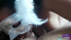 curvy latina wife moans wet as she sucks big cock craving deep homemade fuck