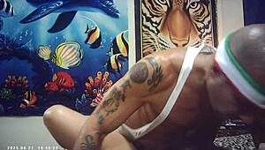 Behind Scenes Asian Babe Rides Italian Cock In Hardcore Action