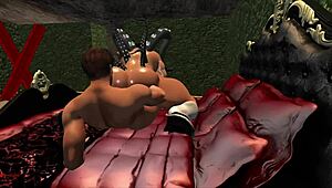 BIG ASS TITS GLADIATOR DOMINATES MONSTER COCK FIGHT!