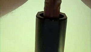 Huge Homemade POV Milking Remote Toy Ends in Gushing Cumshot