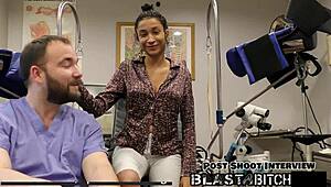 Miss Marss Shaved Pussy Owned in Face Fuck Domination