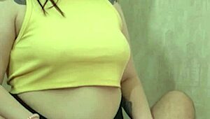 sh strapon play makes her cum hard