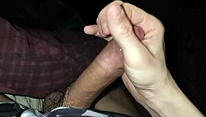 whoa that huge load blasts after passionate solo cock stroking in dark bedroom