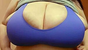 What hides behind Sarah's massive jiggling huge titty bounce?