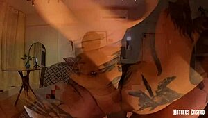 Peituda Safada Fucks Tattooed Studio Owner After Bodybuilder Collab Tayna Crispim