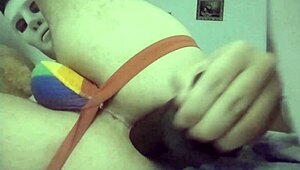 Chubby Bear Cub Pounds Fat Ass With Thick Black Dildo