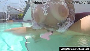 Vicky Vette Drills Big Pussy Lips with Toys to Orgasm