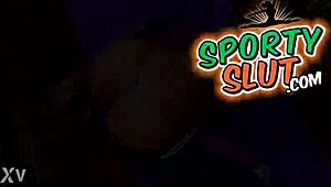 Gym babe's tight spandex clings to deep cameltoe round ass workout tease