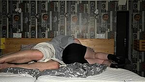 Boyfriend's friend pounds my pussy doggystyle at raging afterparty