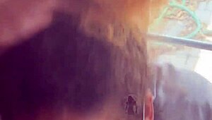 your lightskin ebony stepsis slurps cock by the window as boyfriend searches gets facial