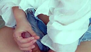 enjoy hands rubbing hairy pussy before insertion but hold back cum