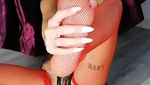 i tease you with my solo magic footjob in nylons and leggings hard