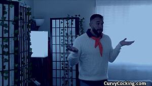 Velma's Big Tits Bounce Wildly Riding Monster Cock in Skirt Cosplay