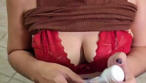 nasty brazilian secretary sailor jerks boss's huge load in office