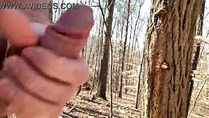 i'm out here flashing my hairy pussy in the forest... clitlicker662 update feels so naughty