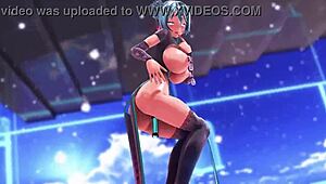 yo hatsune miku, why you keep shaking that big ass and tits while dancing?