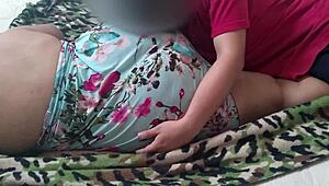 Nude BBW Wife Lies Down For Creamy Anal Massage With Husband Before Homemade Porn Shoot