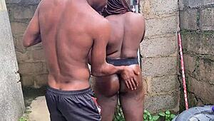 my heart pounds fucking this huge ass bitch outdoors screaming