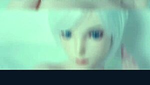 Ada wong strokes leon kennedy's cock in close-up animation