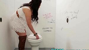 amateur chicks tug fat cocks at gloryhole cfnm style 😏✋💦