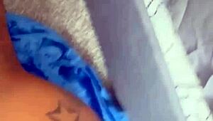 Blonde bombshell creams on big black cock doggystyle