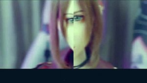 Ada wong strokes leon kennedy's cock in close-up animation