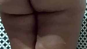 Chubby ebony with big natural tits and ass teases her wet solo play