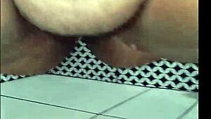 Chubby ebony with big natural tits and ass teases her wet solo play