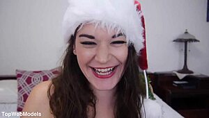 i unwrap kendra heart's christmas blowjob gift ending in huge facial cumshot mess