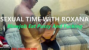 Roxana's Teasing Blowjob Leads to Pussy Licking and Intense Doggy Pounding Promo