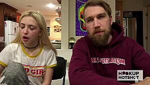 Bryan Gozzling fucks 90-pound skinny slut Jane Wilde rough backstage!