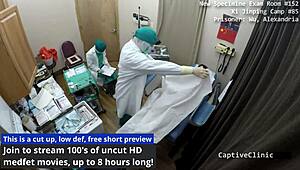 what if nurse alexandria wu spreads shaved pussy in latex hospital humiliation