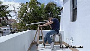 Black Bikini Bombshell Feels Emotional Rush on Thick Cock