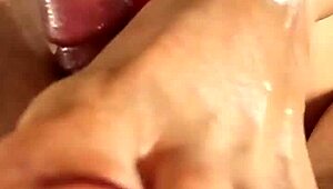 hey miss raquel oils up big ass tits at motel for foot fetish fucking cum covered spitting action