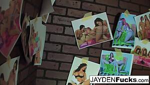 Jayden Jaymes Fingers Big Tits and Dripping Pussy