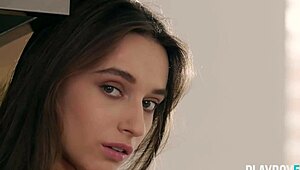 gloria sol's petite ukrainian centerfold bombshell strips natural tits bare