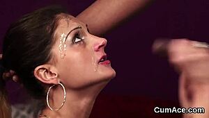 hey bombshell, taste this cum load on your face then gulp every drop??