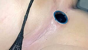 hot safada teen shows buttplug in tight ass then masturbates