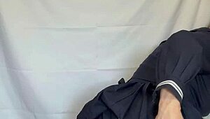 hey sailor uniform slut, your ass plug and lingerie make me question everything