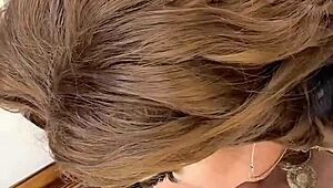 iskra's wild crossdressing solo turns into amazing cumshot fetish humiliation show