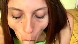 wanna see this pov blowjob with cute latina swallowing cum mouthful?