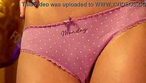 Skinny Tall Teen Rips Panties For Close-Up Shaved Pussy Tease