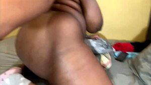 damn my fat ebony ass looks good bouncing on this huge dildo toy