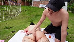 a horny milf got me so hard i fucked her outdoors ugh