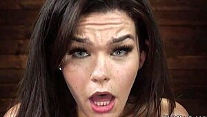 BOLD HOT ASS BRUNETTE POUNDS MACHINE HARD