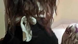 you won't believe this tiny venezuelan dancing before she spreads for sex!