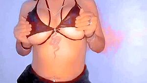 her massive beautiful boobs shine during oily massage sex