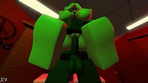 blonde snowbunny wrecked by that huge bbc monster... damn roblox