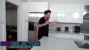 Clara Trinity's heart races sneaking sucks and fucks on boyfriend's roommate in dorm